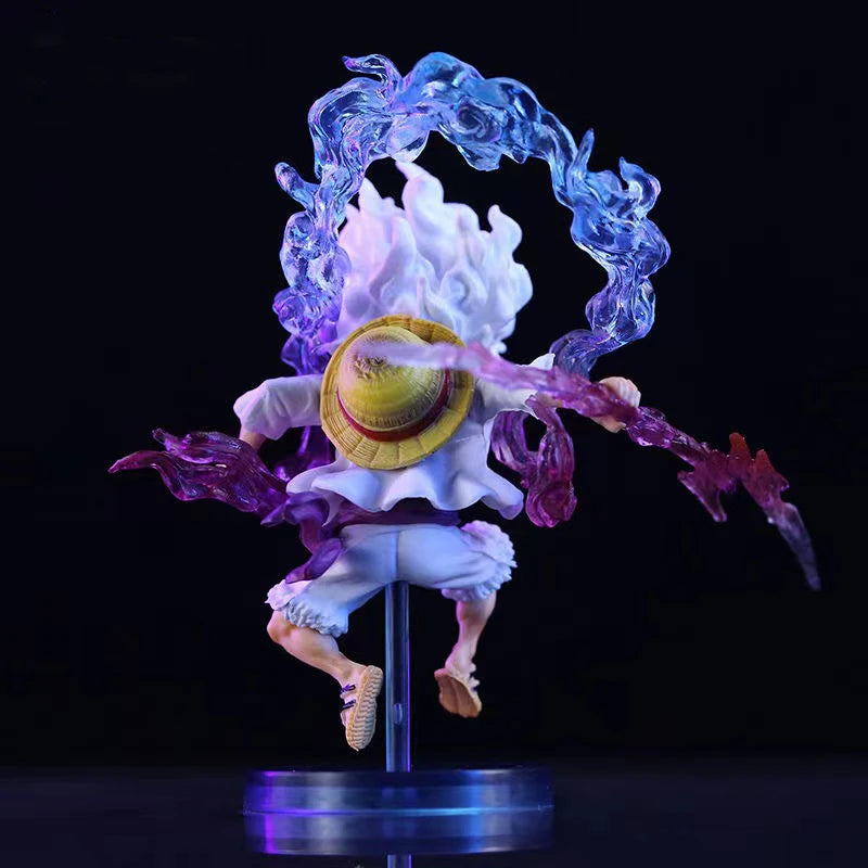 10Cm Mini One Piece Luffy Gear 5 Action Figure Sun God Nika Statue Anime Figurine Pvc Model Doll Collection Toy Gift Kids